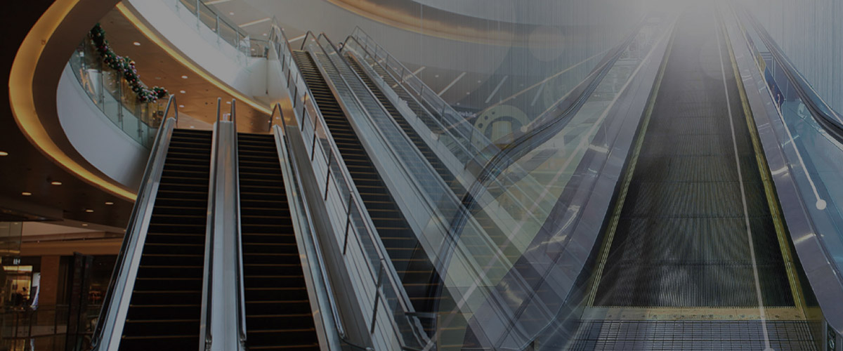 Escalators / Moving Sidewalks - Various facilities in the city are equipped with escalators and moving sidewalks. For such infrastructure, Hitachi not only focuses on achieving higher safety, but also works to ensure they meet today’s energy-saving requirements with regards to both function and design.